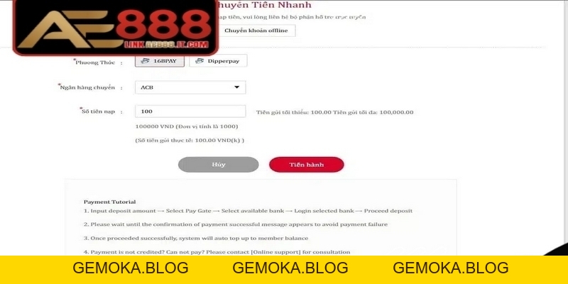 Nạp Tiền AE888 - Cơ Hội Sở Hữu Ưu Đãi Hấp Dẫn, Chất Lượng - gemoka