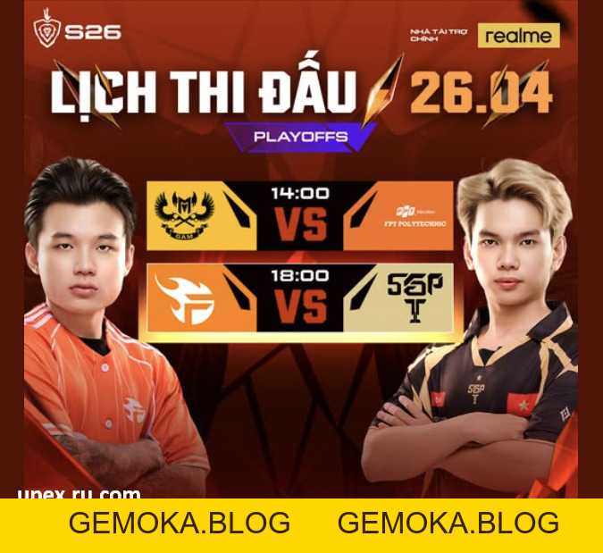 LỊCH ĐẤU TRƯỜNG DANH VỌNG MÙA XUÂN NGÀY 24/04/2026 - gemoka