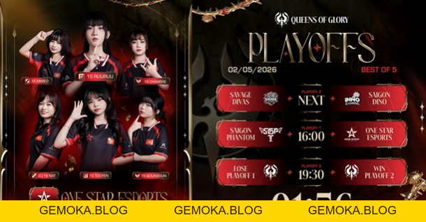 LỊCH PLAYOFFS ĐẤU TRƯỜNG DANH VỌNG MÙA XUÂN 2026 NGÀY 03/05 - gemoka